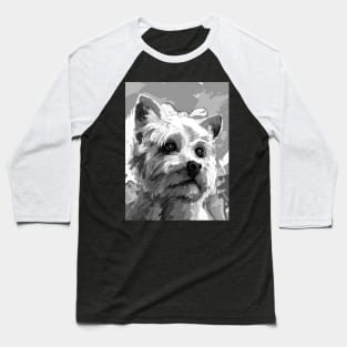 Yorkshire Terrier Mom Black and White Baseball T-Shirt